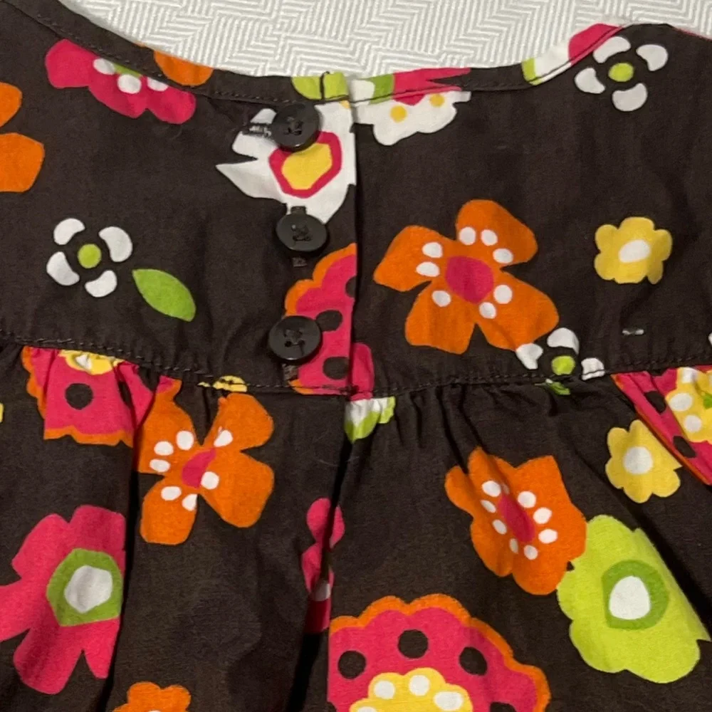 Gymboree Brown Summer‎ Dress with Flowers Size 12-18 Months